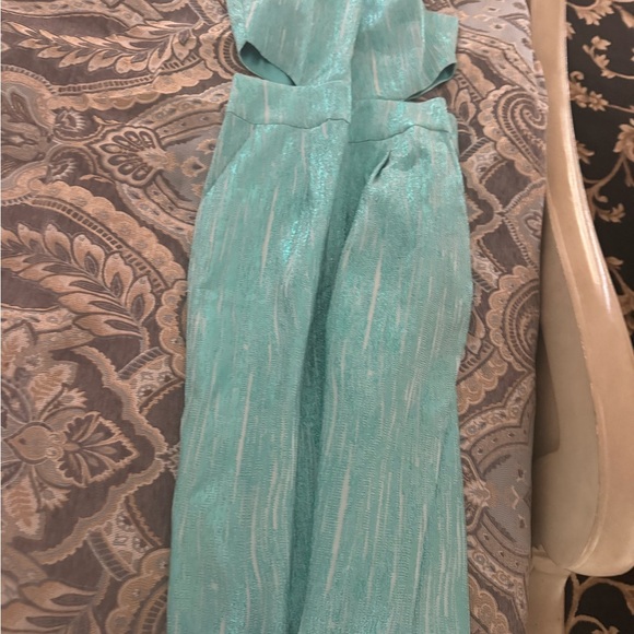 NWT - Ramy Brook Metallic Blue Jumpsuit - Size 6 - Picture 11 of 16